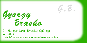 gyorgy brasko business card